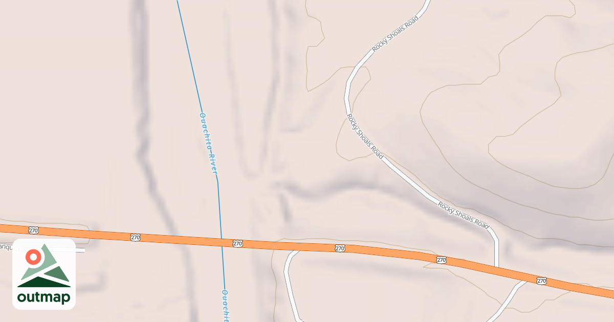 Map of ROCKY SHOALS FLOAT CAMP