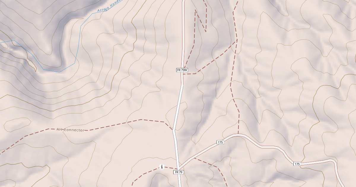 Map preview of USFS Motor Vehicle Use Map Roads {F7587237-CFEF-472B-BD18-49E2325C1199}