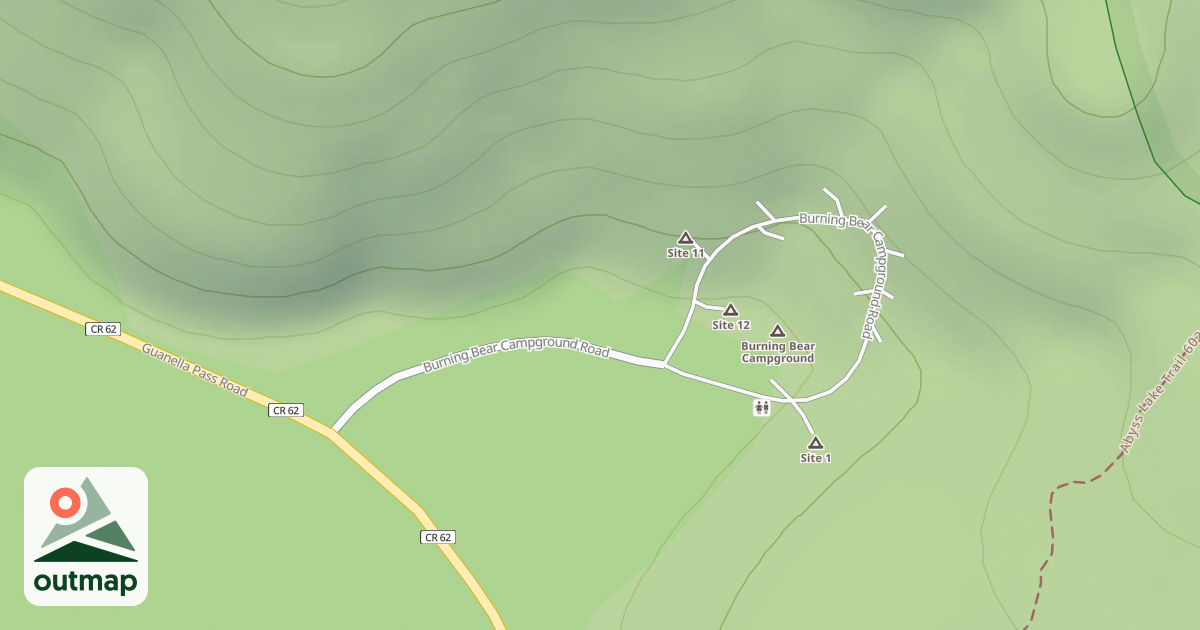 Map of BURNING BEAR CG