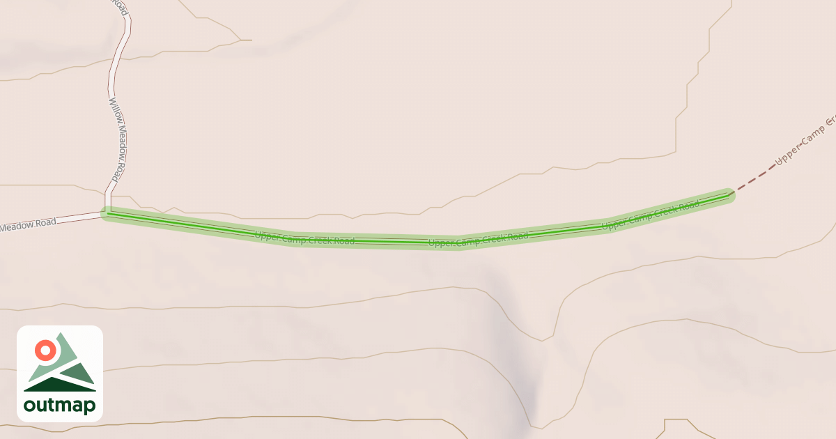 Map of Upper Camp Creek Road