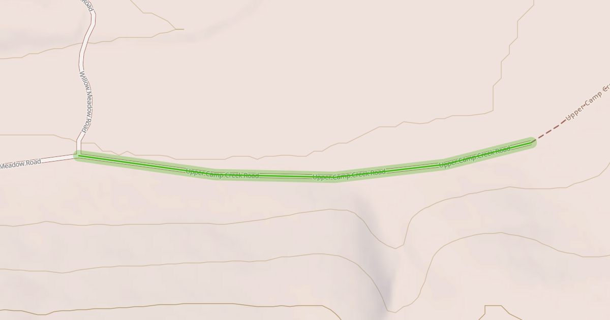 Map preview of Upper Camp Creek Road