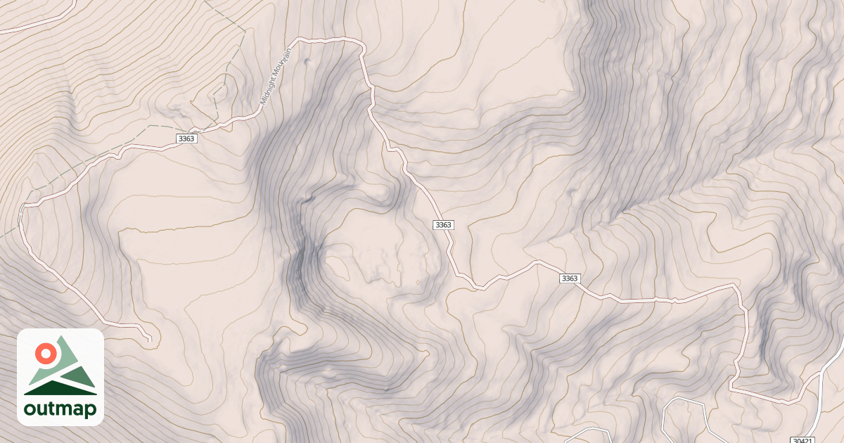 Map of MIDNIGHT MOUNTAIN