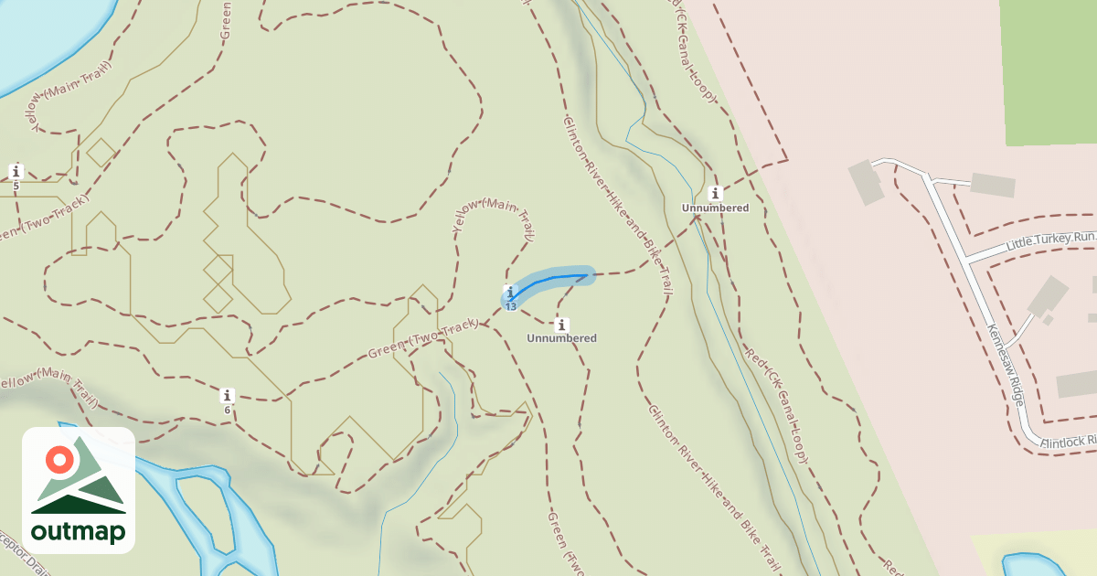 Map of Single Track: Red (CK Canal Loop)