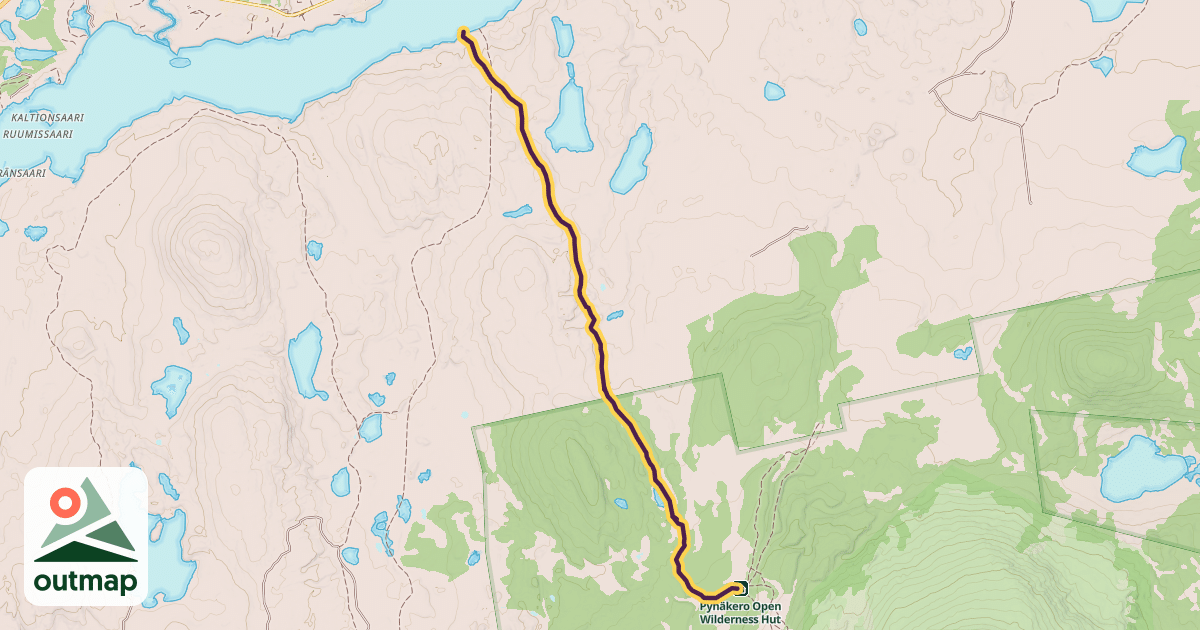 Map of Ounasjärvi-Pyhäkero Summer Trail