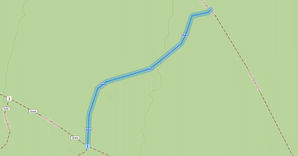 Map preview of Woodsy Lane