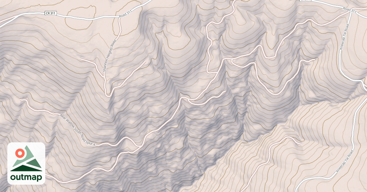 Map of BEAR WALLOW SOUTH