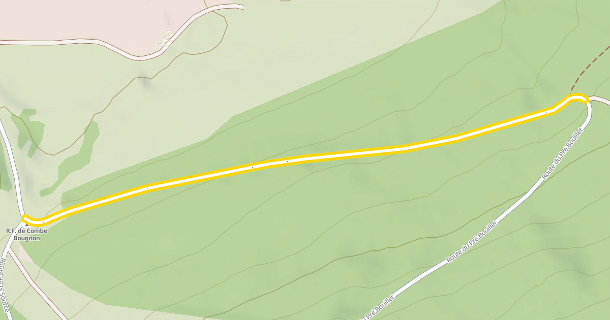Map preview of Route du Pré Bouillet