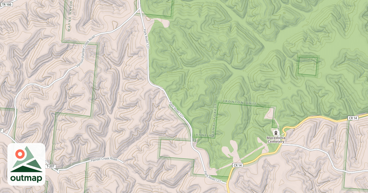 Map of IR TELEGRAPH RIDGE