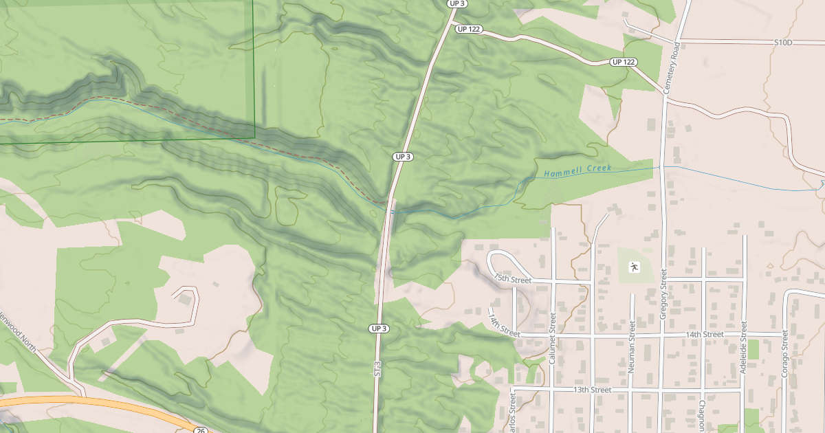 Map preview of Lake Linden Route