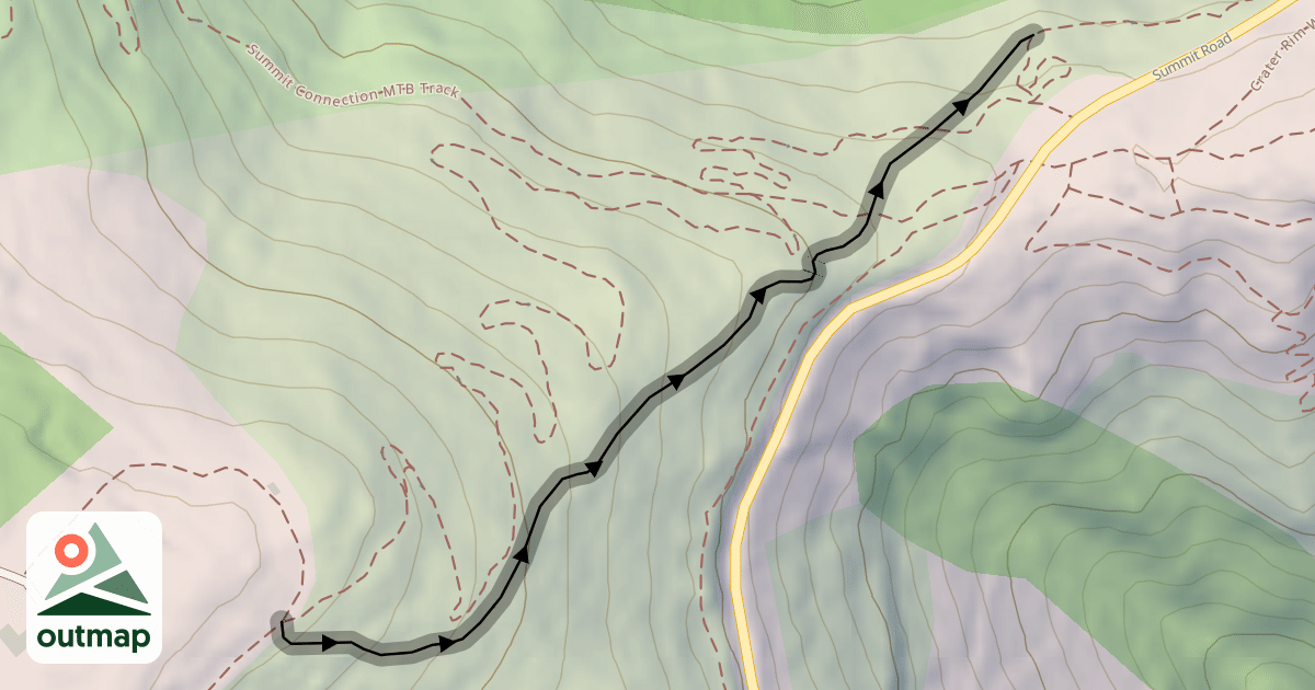 Map of Gnarly Nun MTB Track