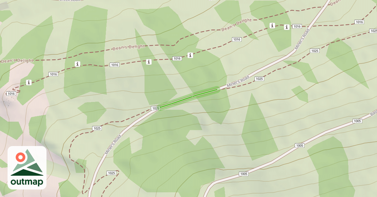 Map of Miner's Road
