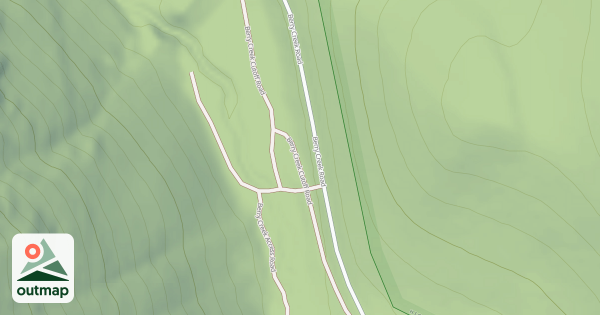 Map of BERRY CREEK CUTOFF