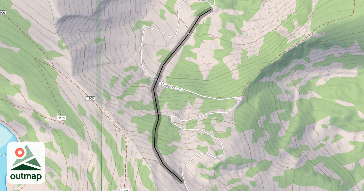 Map of Red Pine Chute