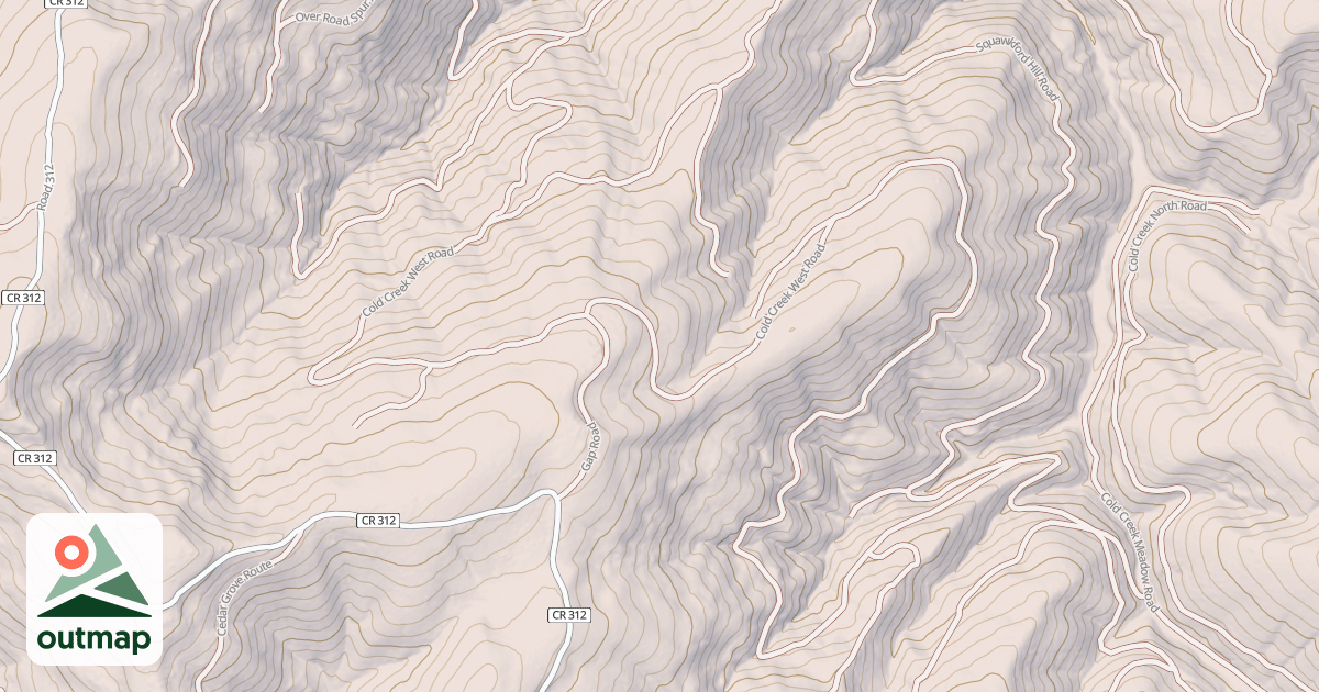 Map of COLD CREEK WEST