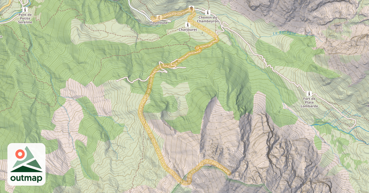 Map of Tête de l'Eyssilloun — Fouillouse