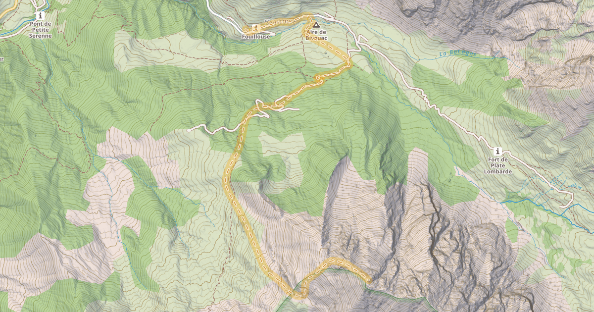Map preview of Tête de l'Eyssilloun — Fouillouse