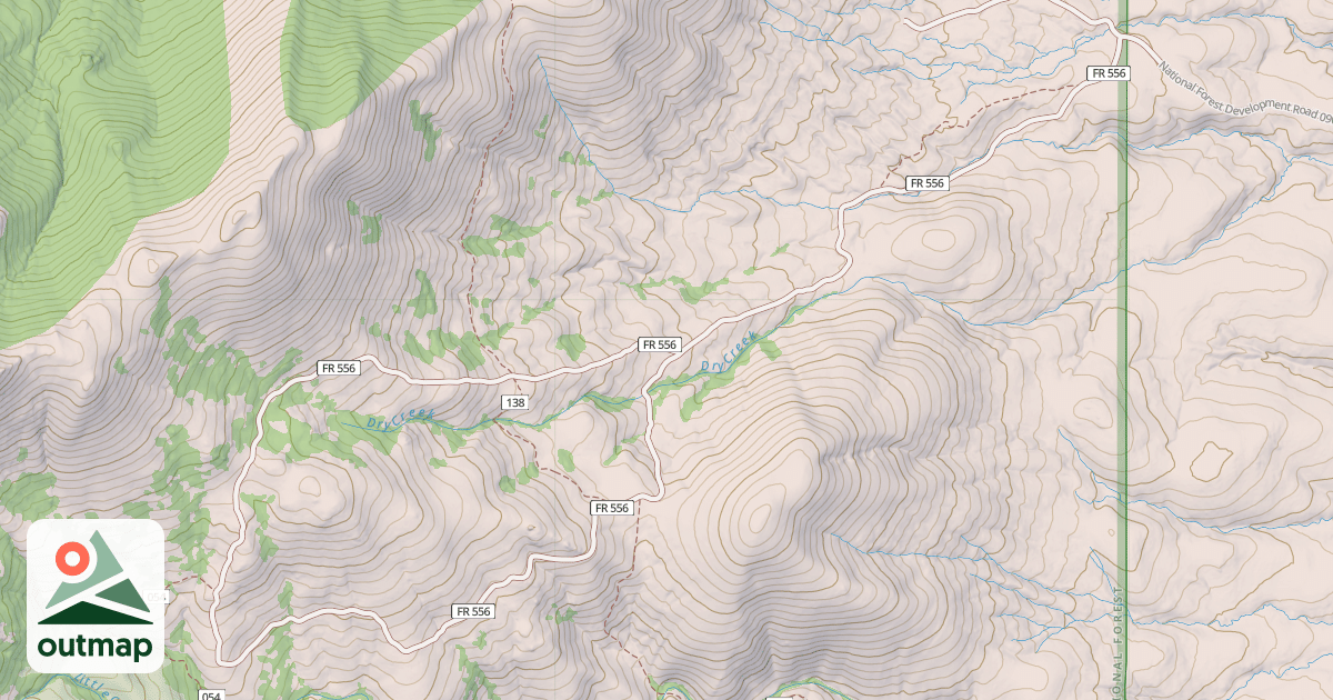 Map of DRY CREEK 50556