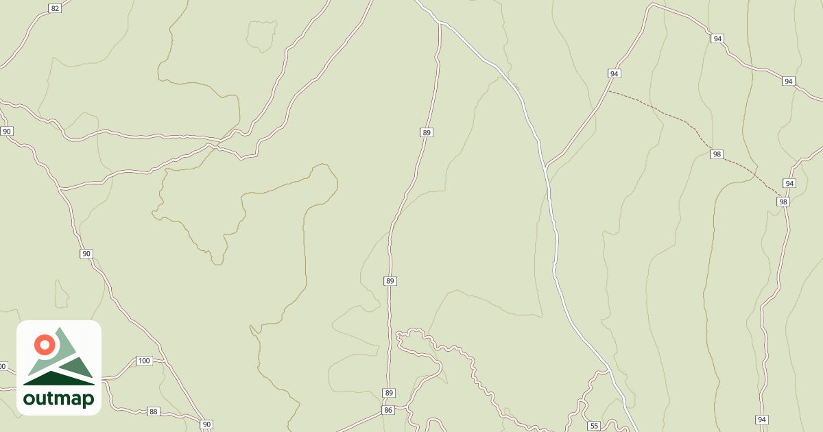 Map of Millican Plateau Tr 89
