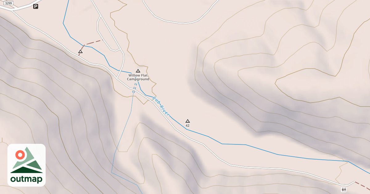 Map of S WILLOW FLAT CAMP