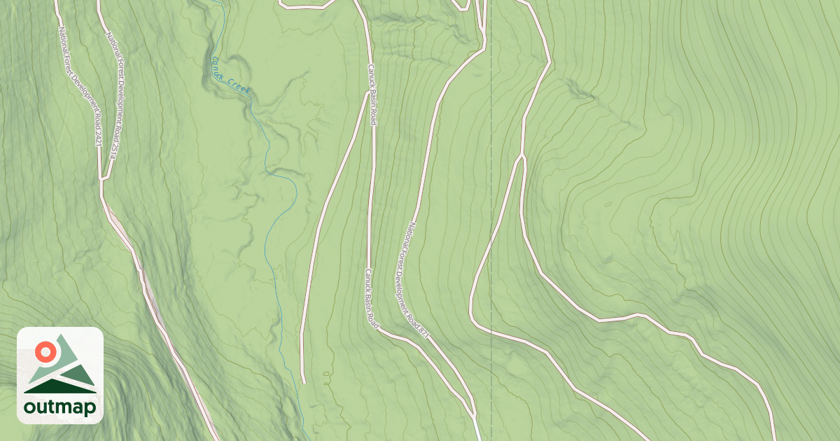 Map of CANUCK CREEK