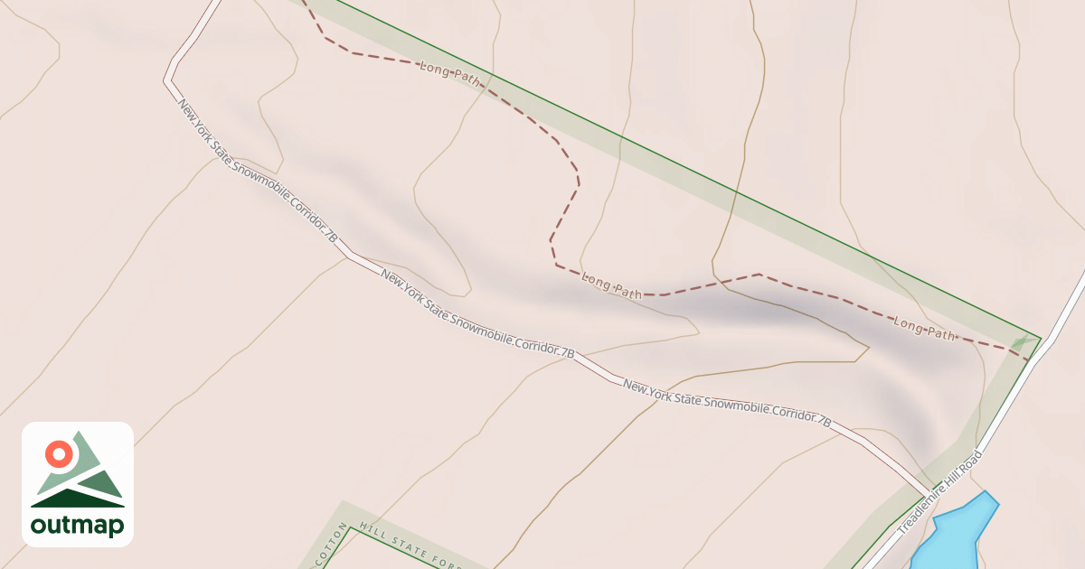 Map of Durfee Road Snowmobile Trail