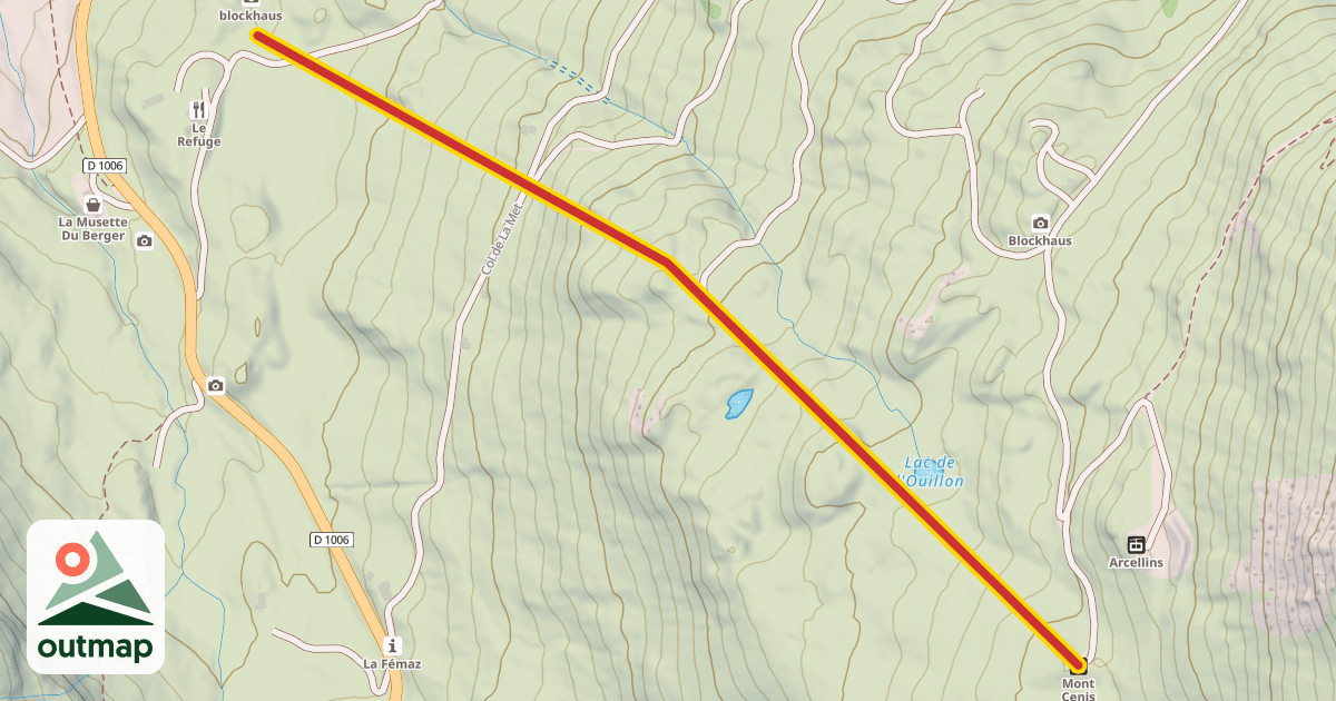 Map of Mont Cenis