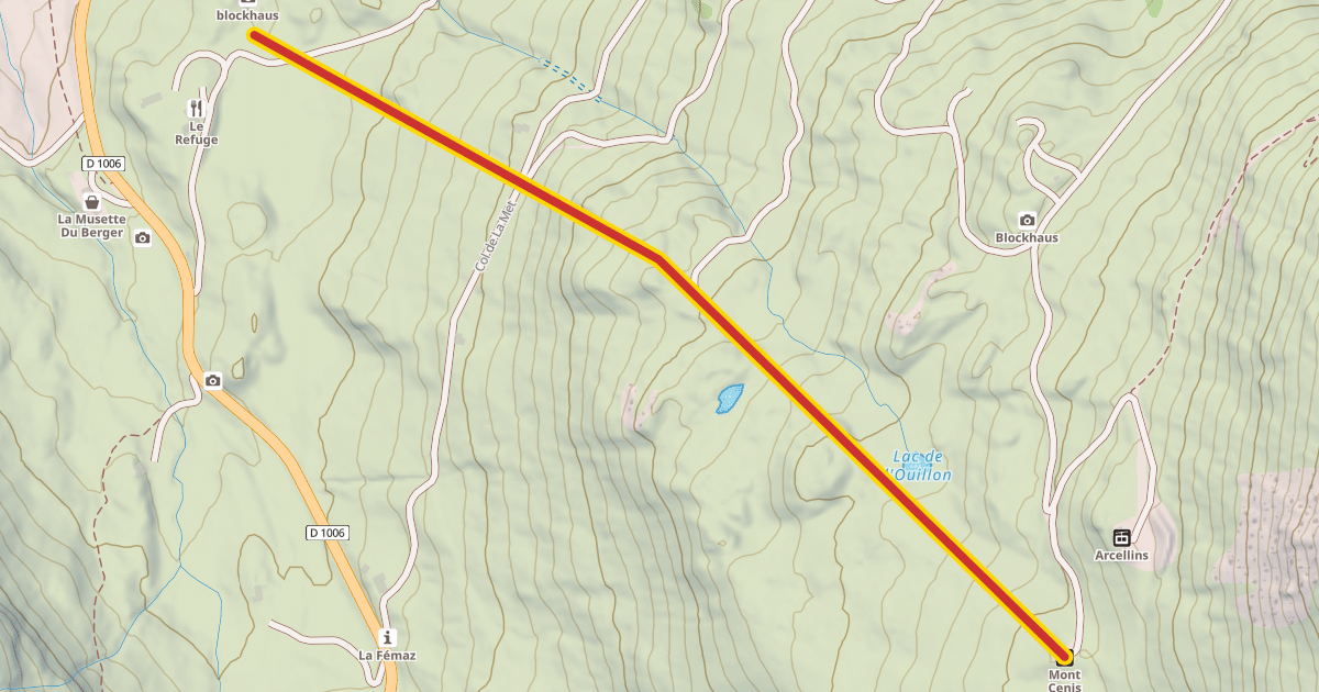 Map preview of Mont Cenis