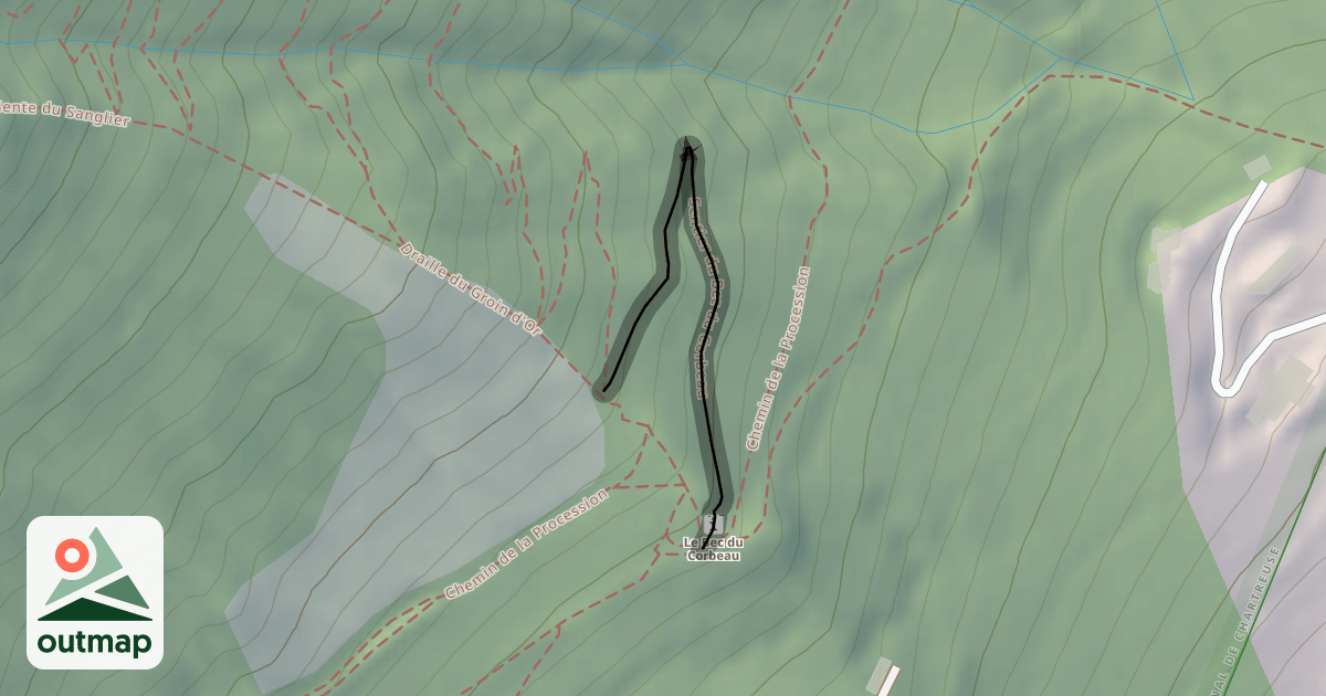Map of Sentier du Bec du Corbeau