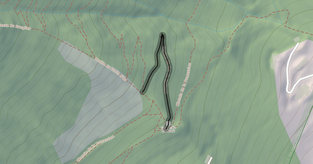 Map preview of Sentier du Bec du Corbeau