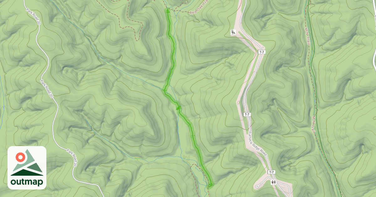 Map of Habron Trail in Vinton