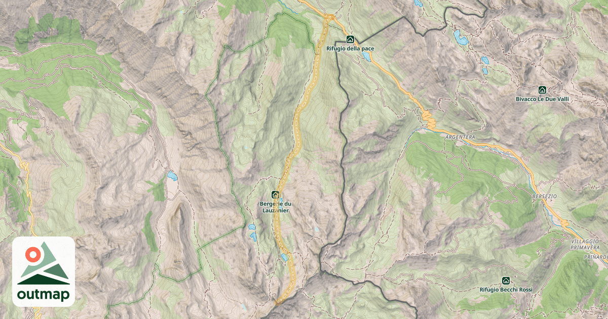 Map of Cime du Mul — Le Pontet