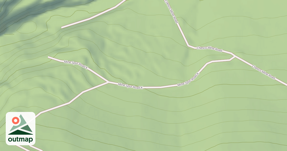 Map of MINE SPUR ROAD K