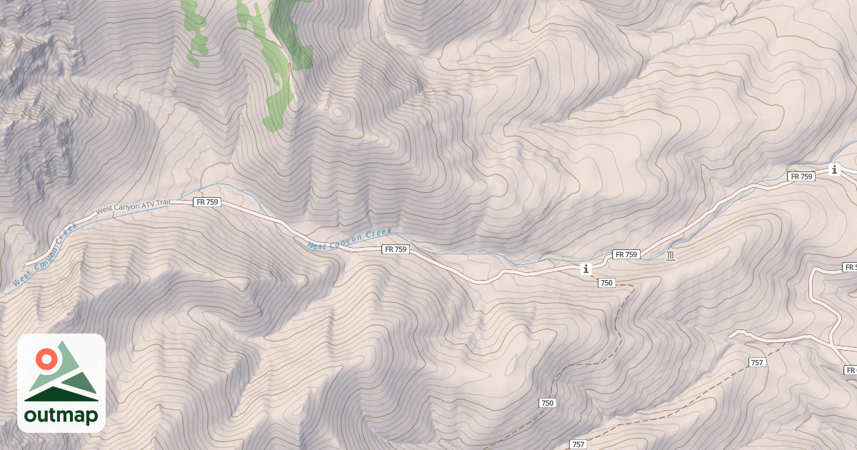 Map of WEST CANYON