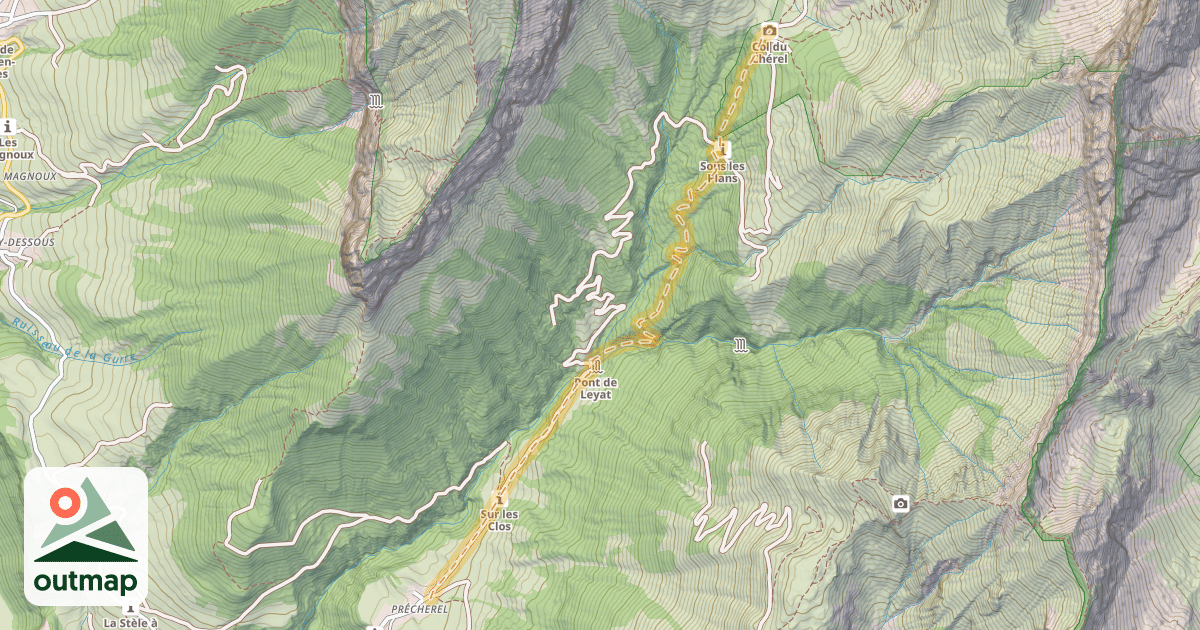 Map of Col de Chérel — Précherel