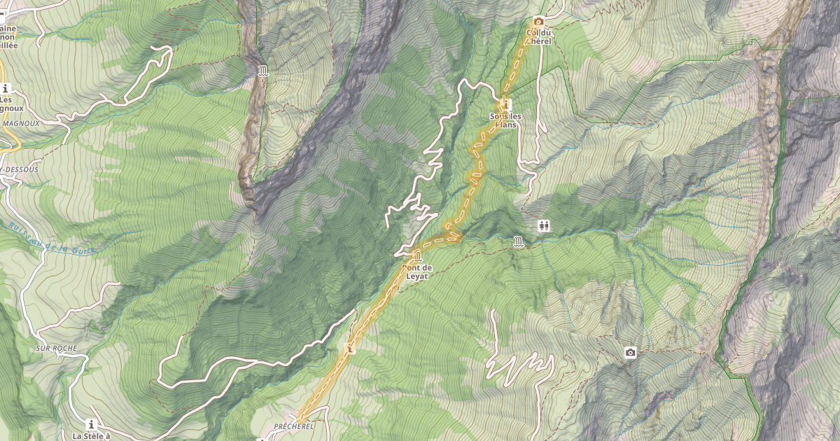 Map preview of Col de Chérel — Précherel