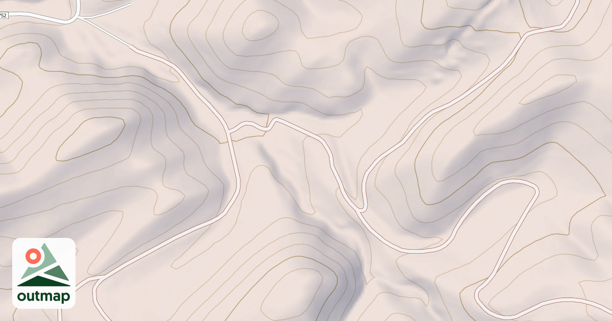 Map of HOOKS BRANCH