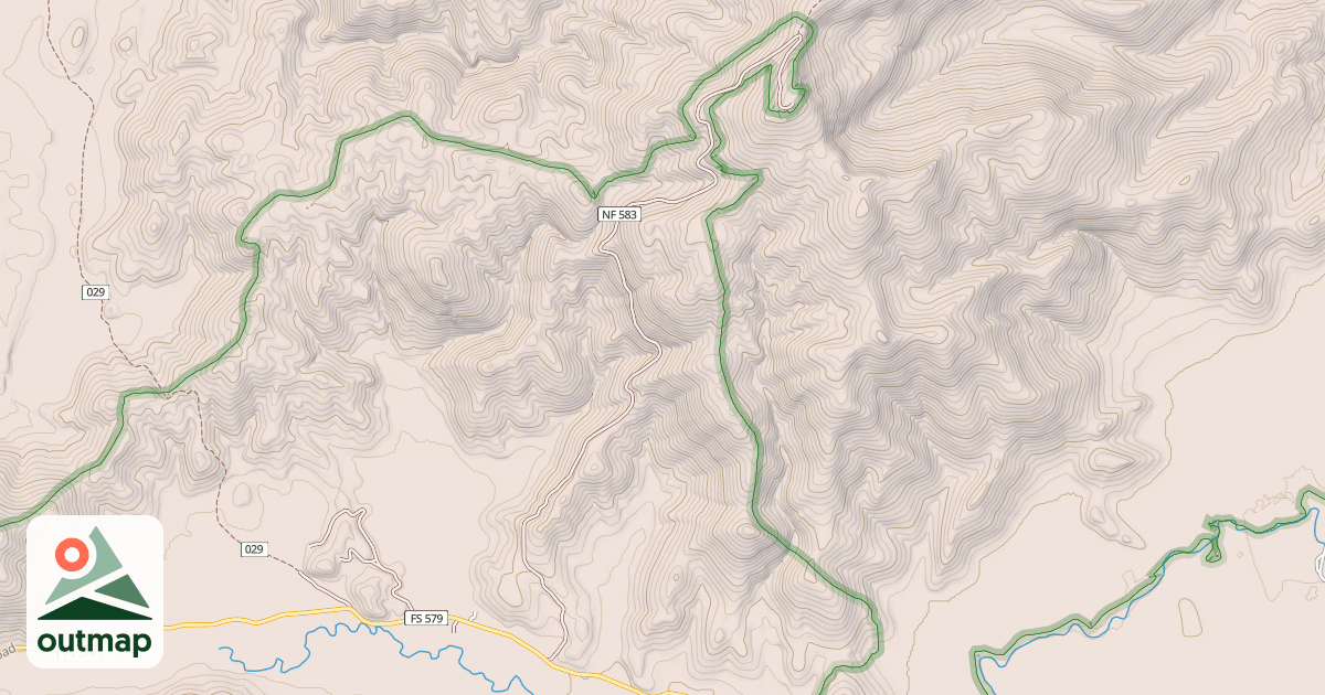 Map of BEAR VALLEY MTN LOOKOUT