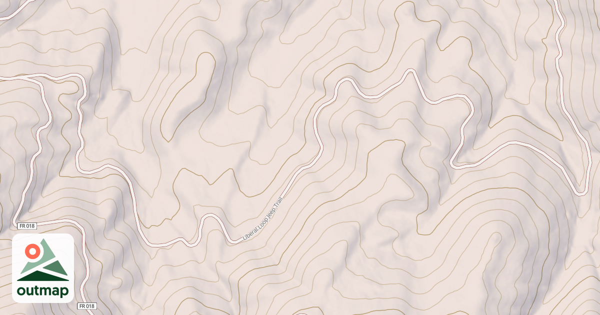 Map of LIBERAL LOOP JEEP TRAIL