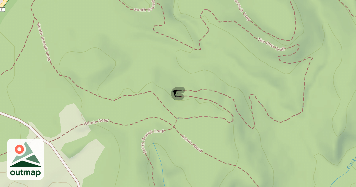Map of Large Wooden Beam on Boss Trail