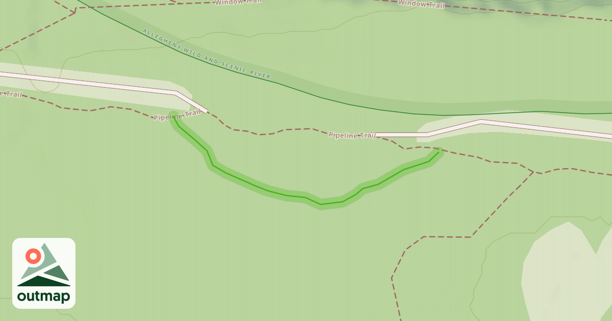 Map of Pipeline Bypass Trail