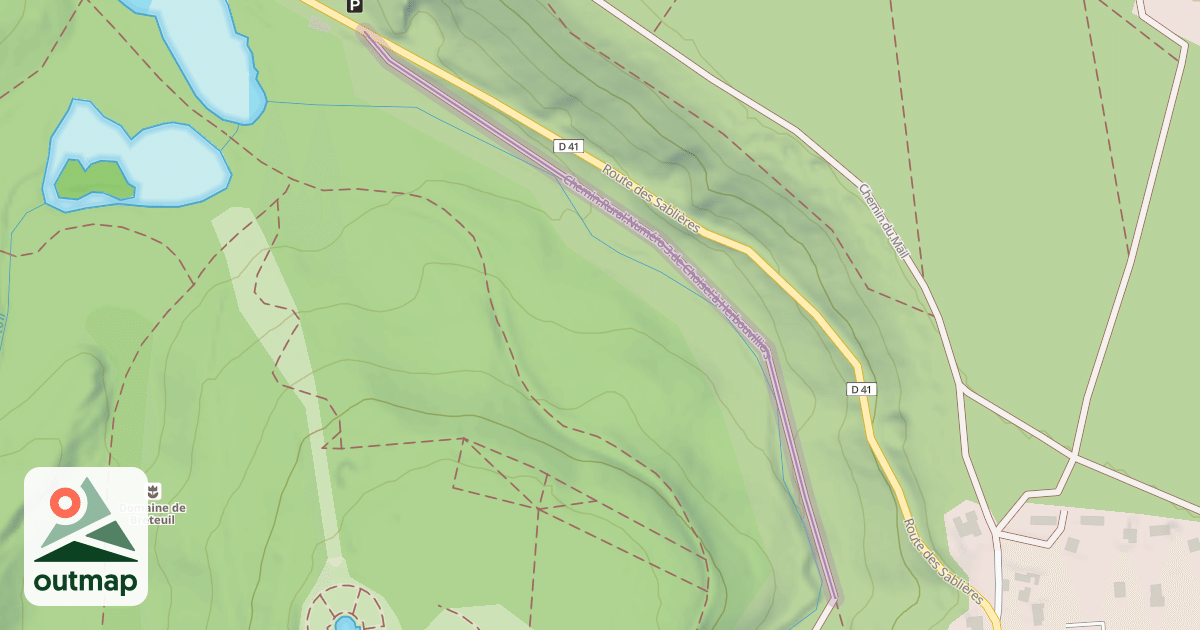 Map of Chemin Rural Numéro 3 de Choisel à Herbouvilliers