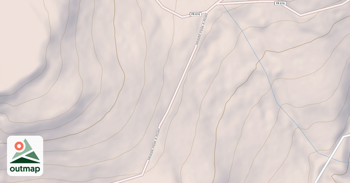 Map of MIDDLE PEAK A