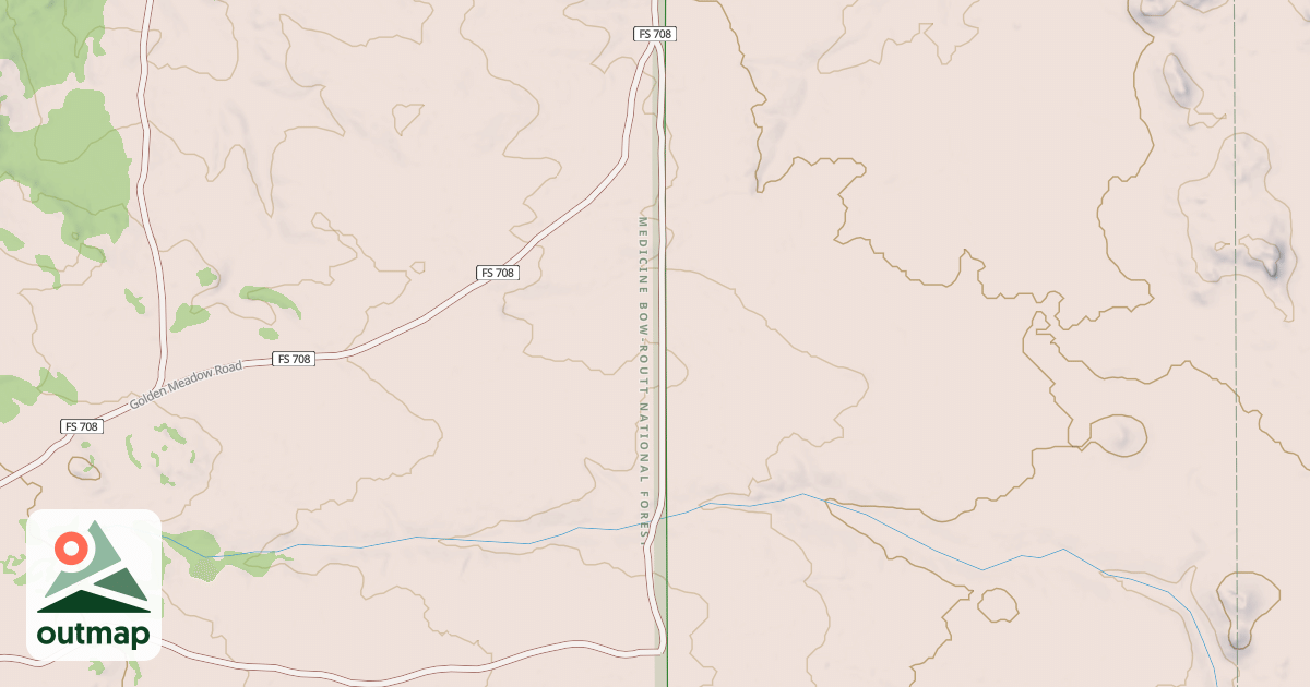 Map of GOLDEN MEADOW SPUR AA