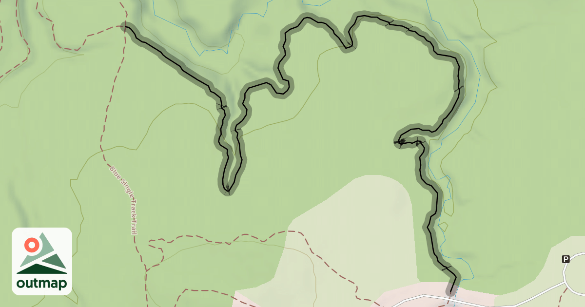 Map of Blue Single Track Trail