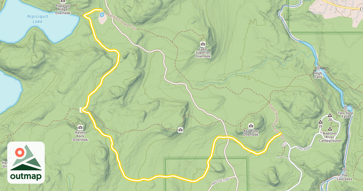 Map of Nipisiquit Lake Trail