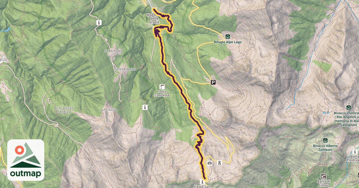 Map of Via Priula