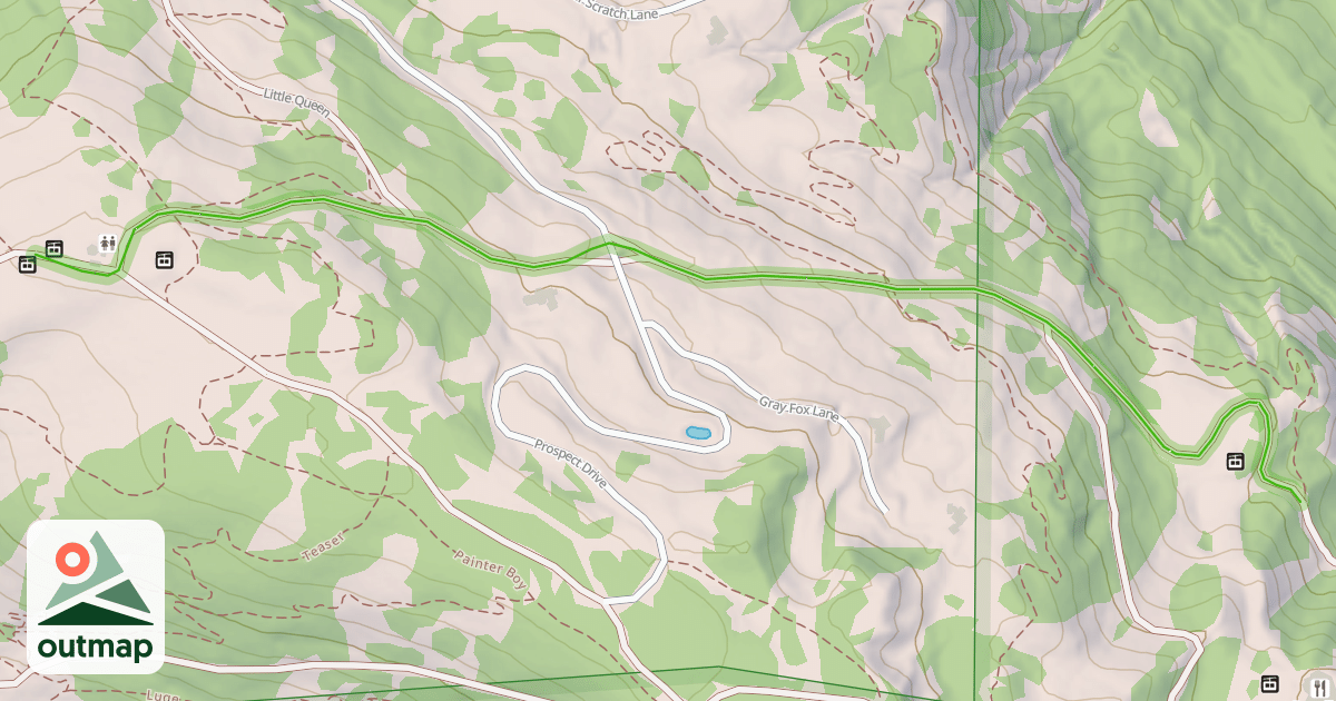 Map of Gunsight Pass Road