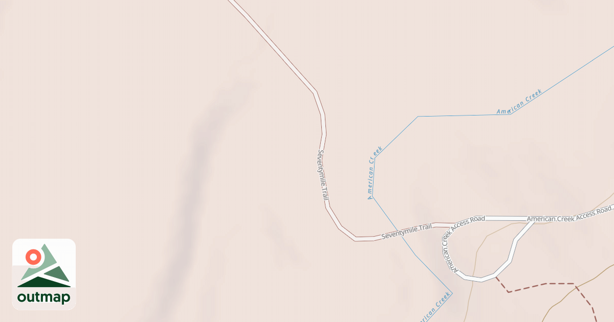 Map of Winter Trail To 70-Mile River Route