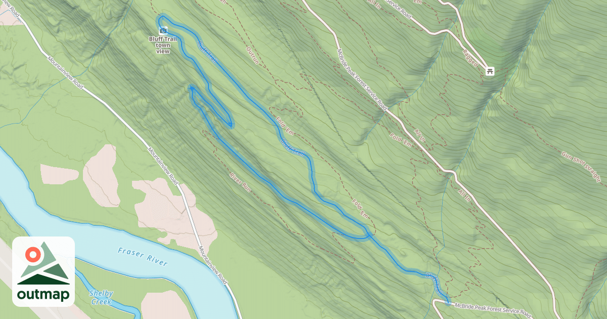 Map of Bluff Trail