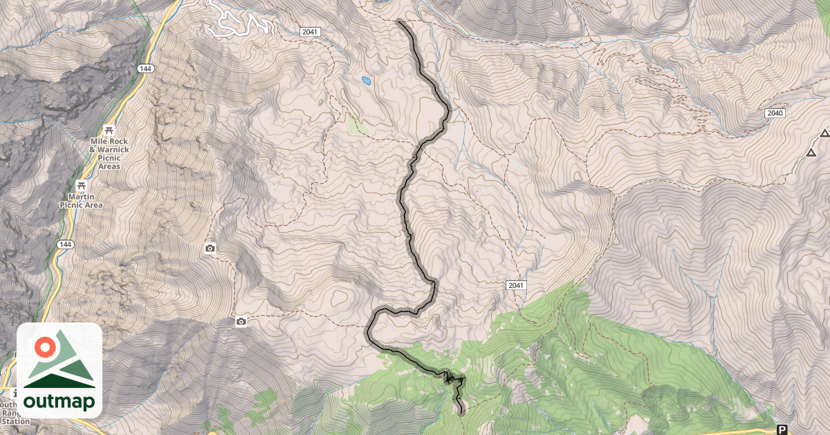 Map of Mud Springs Trail 173